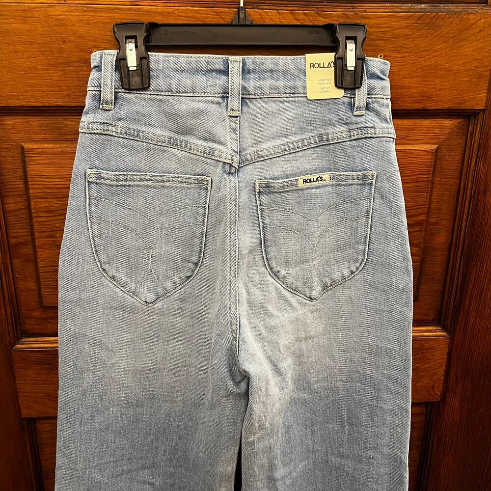 Rolla's High Rise Wide Leg Jeans size 24 NWT's Blu Jeans $129 - Picture 8 of 15